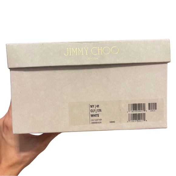 (W/ Box & Dust Bag) Jimmy Choo NY Leather Velcro Sneakers